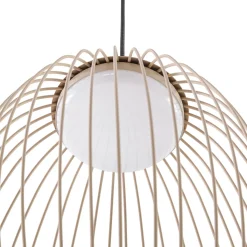 Lucande Richi LED-riippuvalaisin ulos, beige, Ø 35 cm, himmennettävä