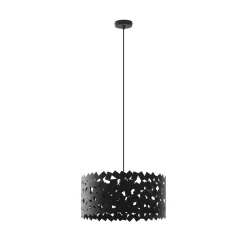 Lucande-riippuvalaisin Aeloria, musta, Ø 45 cm, rauta, E27