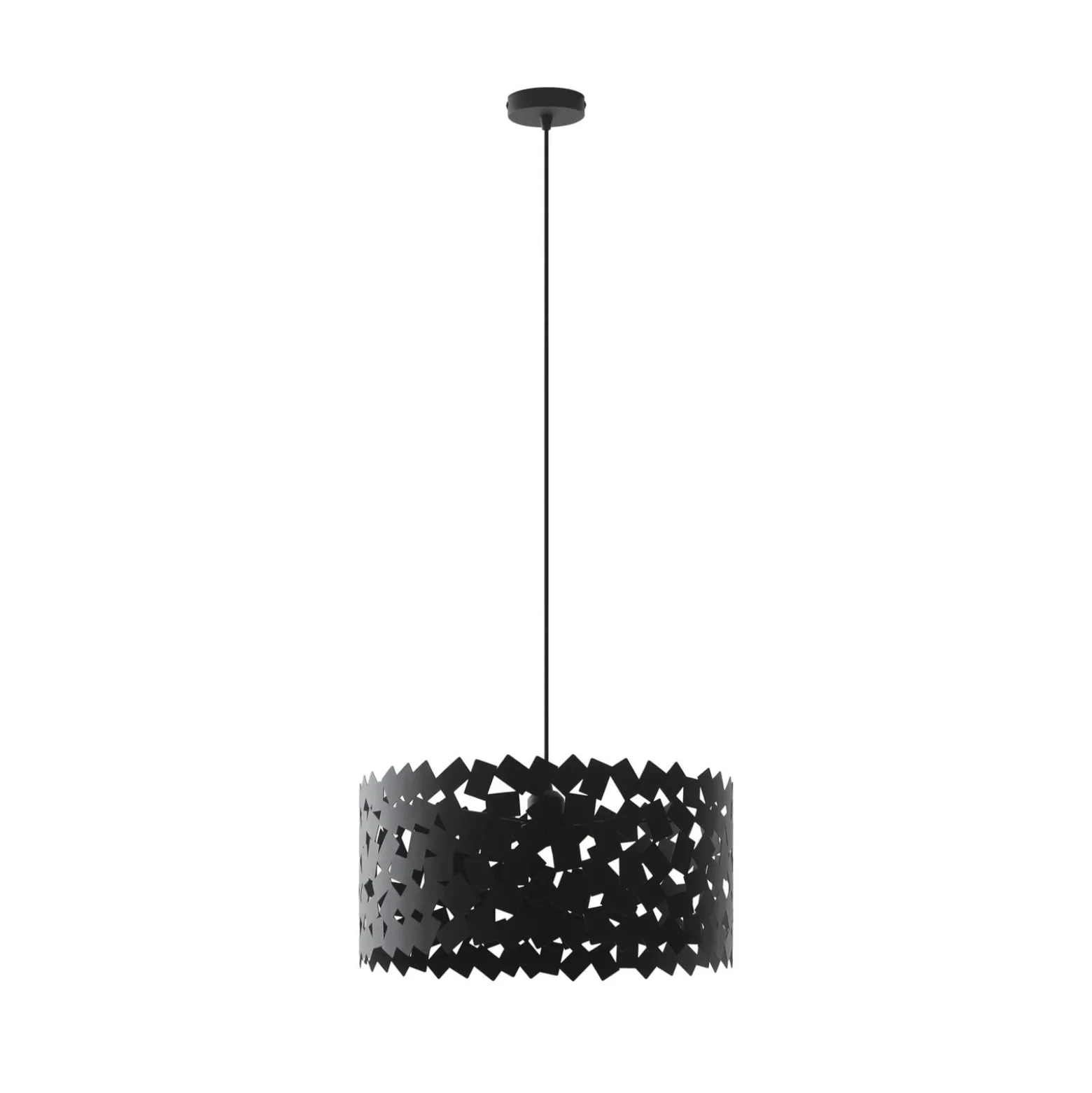 Lucande-riippuvalaisin Aeloria, musta, Ø 45 cm, rauta, E27