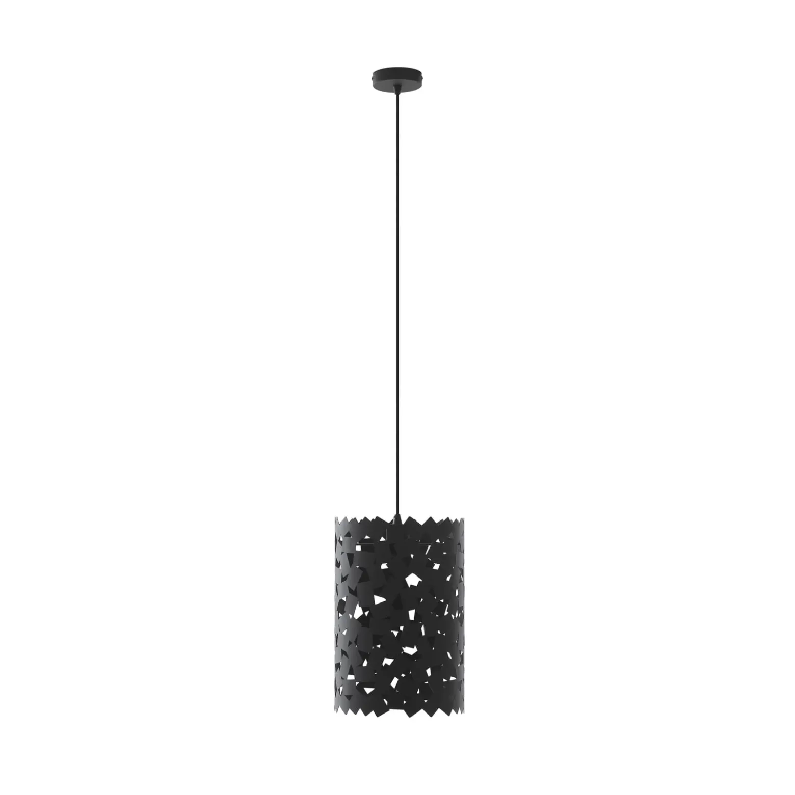 Lucande-riippuvalaisin Aeloria, musta, Ø 25 cm, rauta, E27