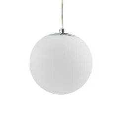 Lucande riippuvalaisin Bidolo, krominvärinen, lasi, Ø 15 cm, IP44