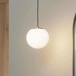 Lucande riippuvalaisin Bidolo, messingin värinen, lasi, 15 cm, IP44