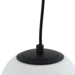 Lucande riippuvalaisin Bidolo, musta, lasi, Ø 15 cm, IP44