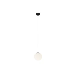 Lucande riippuvalaisin Bidolo, musta, lasi, Ø 15 cm, IP44