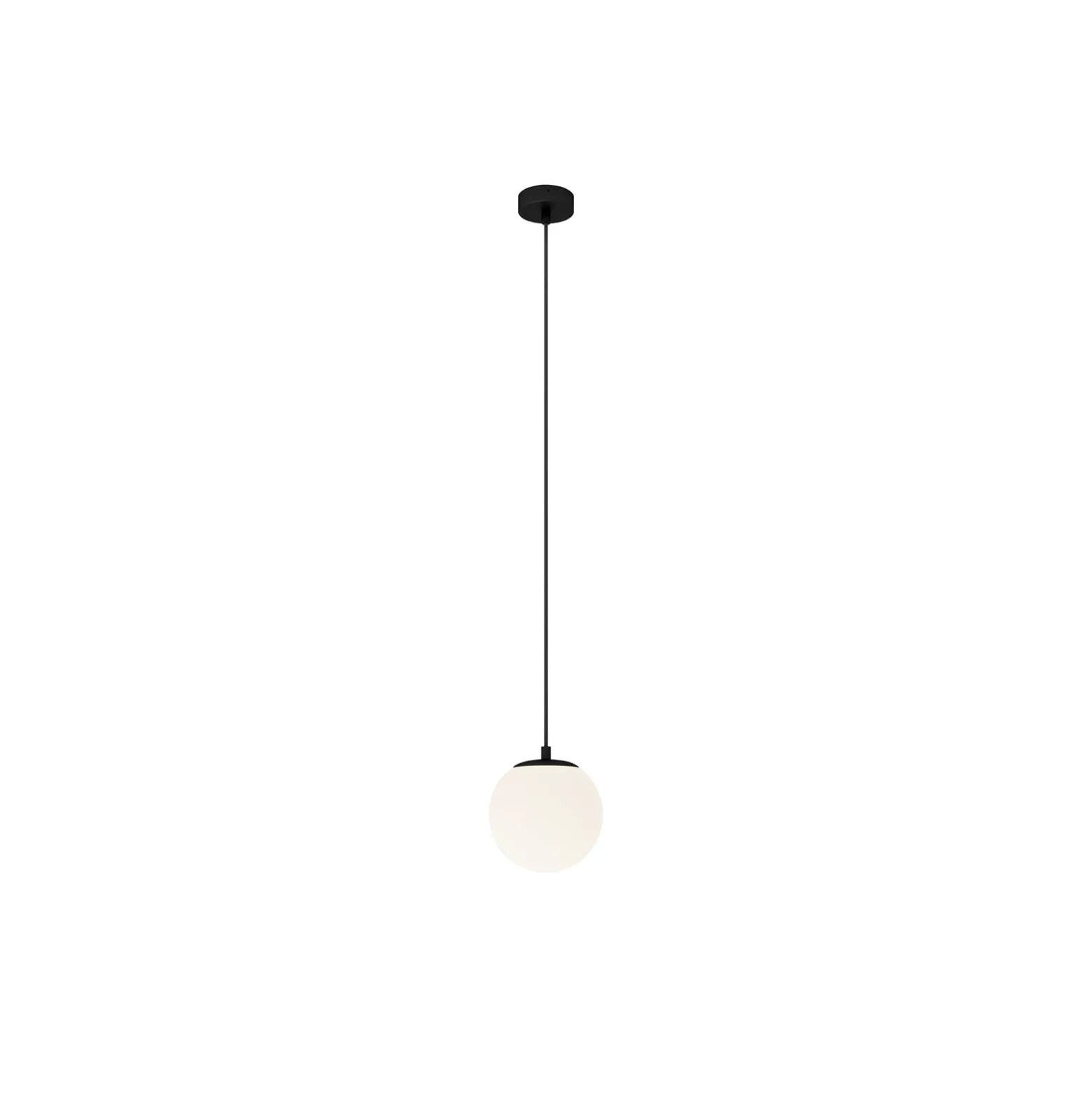 Lucande riippuvalaisin Bidolo, musta, lasi, Ø 15 cm, IP44
