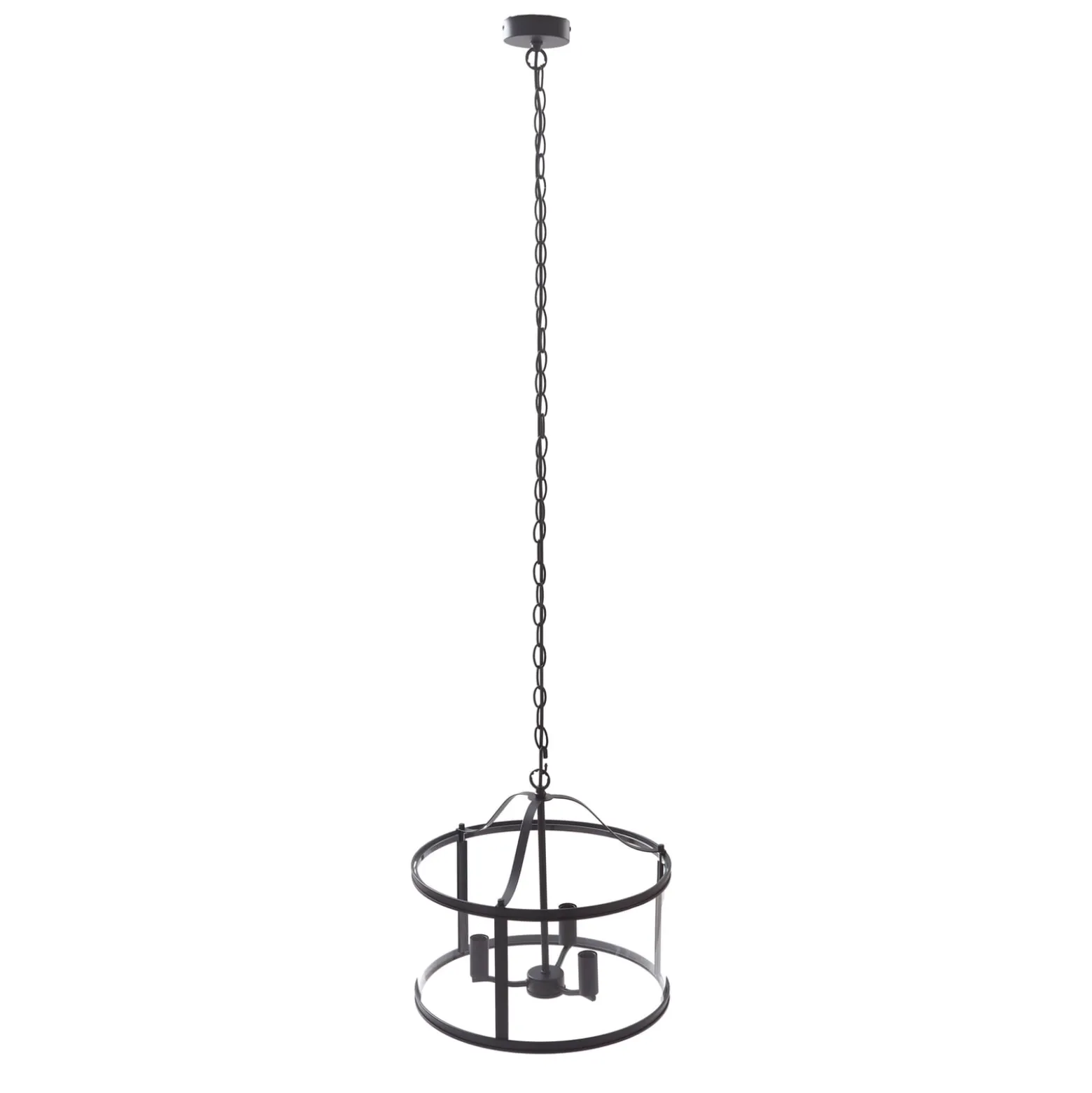 Lucande-riippuvalaisin Eryk, Ø 40 cm, musta, lasi, 3-valo, 3 valoa