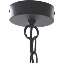 Lucande-riippuvalaisin Eryk, Ø 40 cm, musta, lasi, 3-valo, 3 valoa