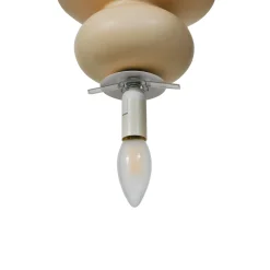 Lucande riippuvalaisin Fidelo, valkoinen/keltainen, lasi, keramiikka, 18 cm