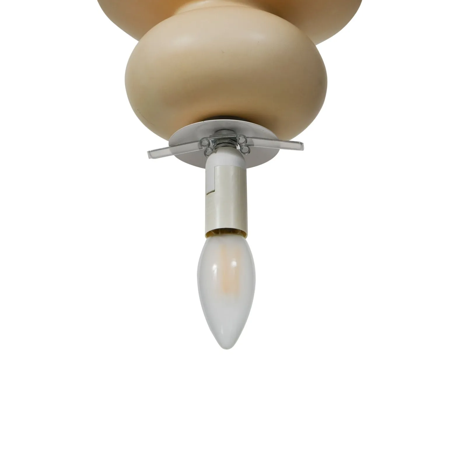 Lucande riippuvalaisin Fidelo, valkoinen/keltainen, lasi, keramiikka, 18 cm