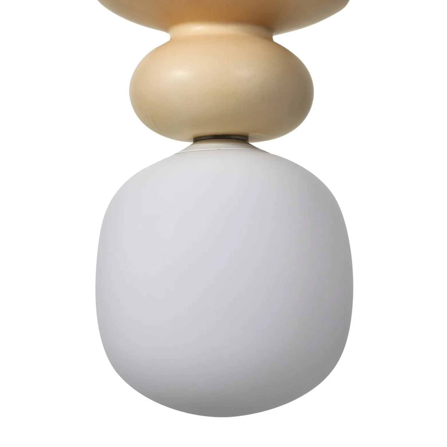 Lucande riippuvalaisin Fidelo, valkoinen/keltainen, lasi, keramiikka, 18 cm