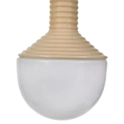 Lucande-riippuvalaisin Florine, beige/opal, keramiikka, lasi