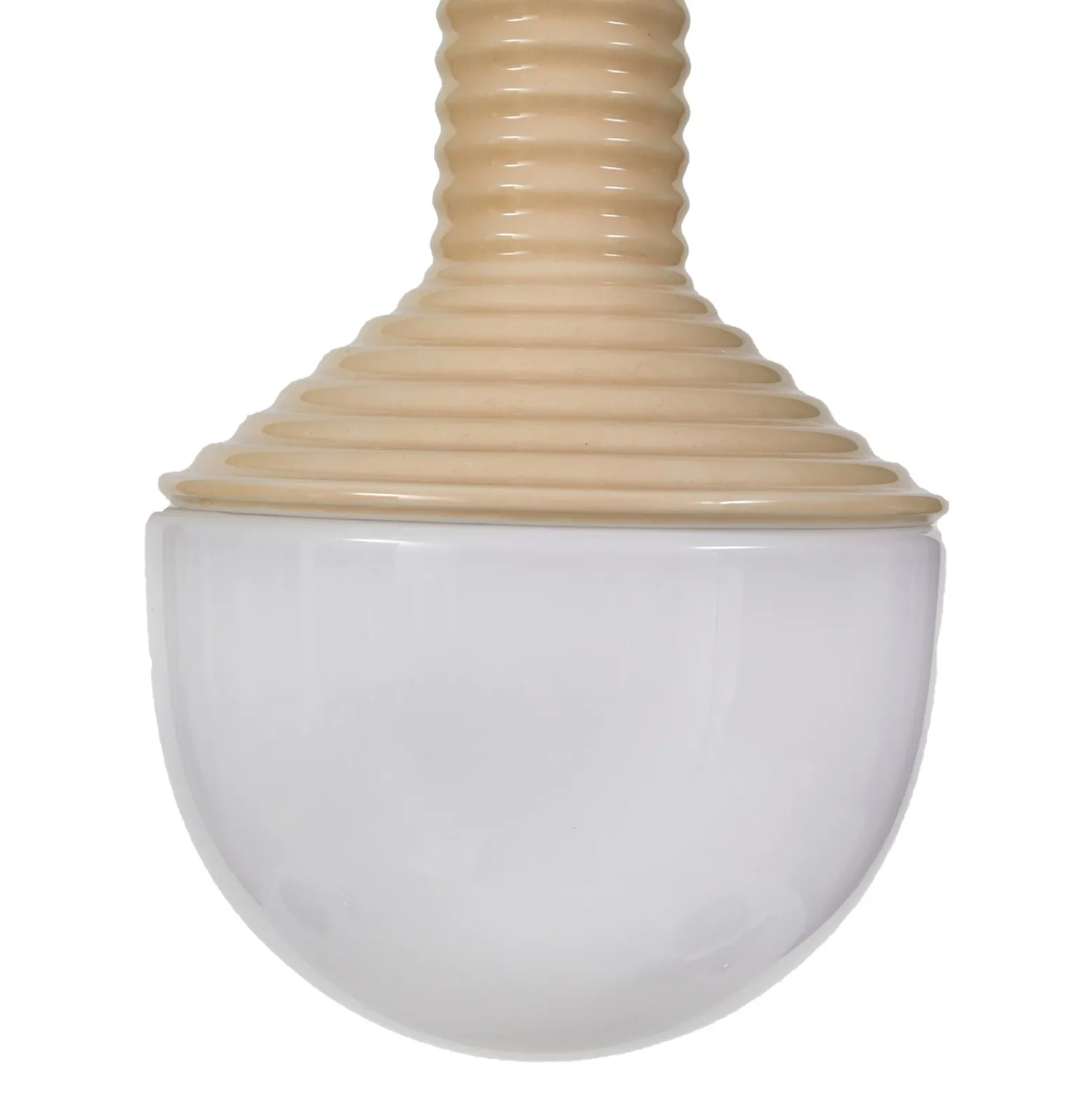 Lucande-riippuvalaisin Florine, beige/opal, keramiikka, lasi