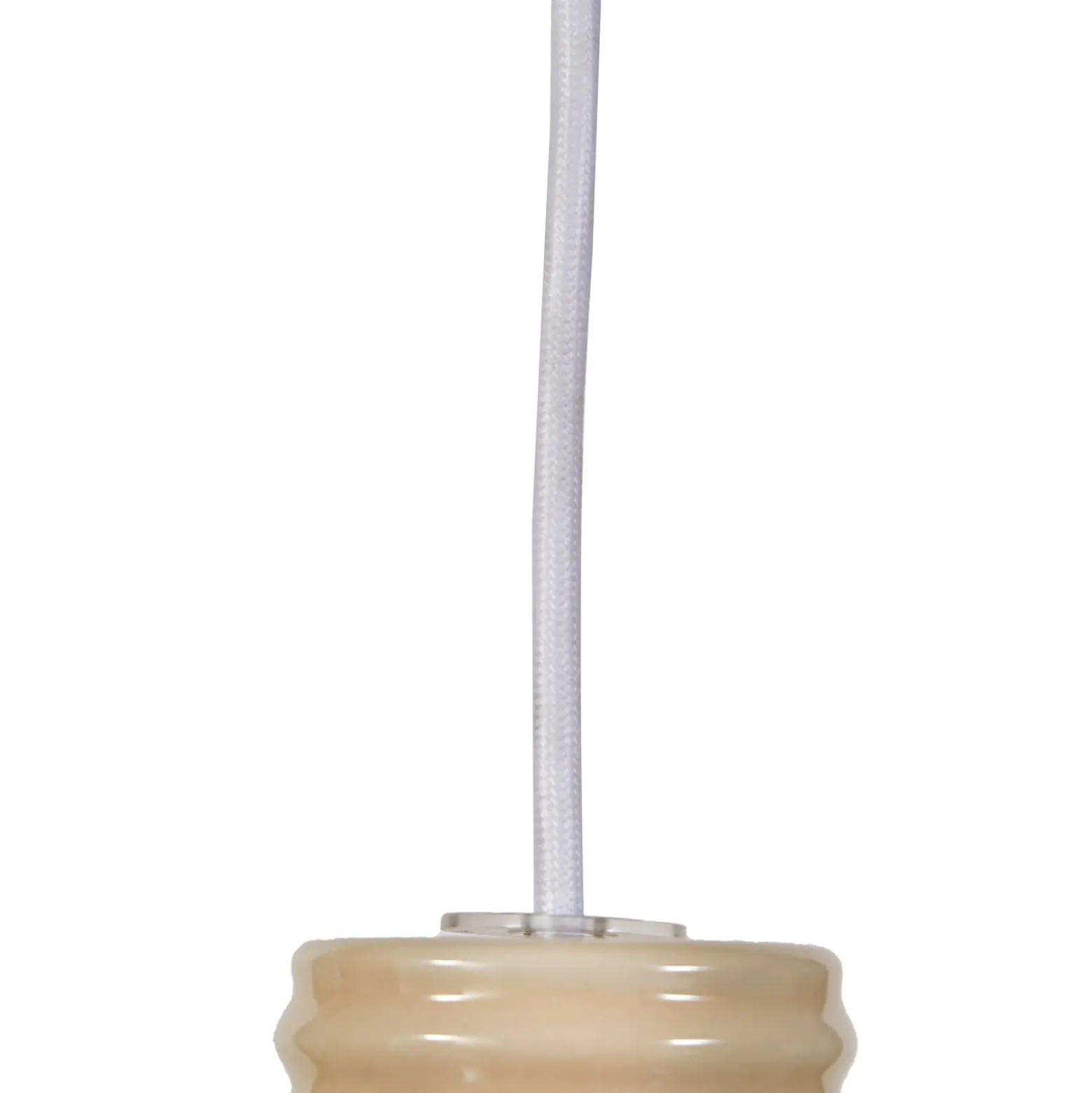 Lucande-riippuvalaisin Florine, beige/opal, keramiikka, lasi