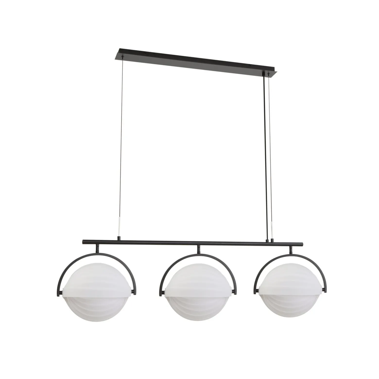 Lucande-riippuvalaisin Helva, valkoinen, 3-lamppuinen, 108 cm, käännettävä