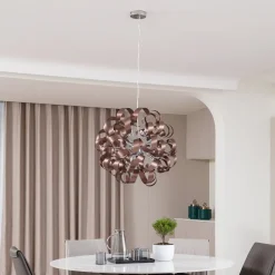 Lucande riippuvalaisin Kaelor, Ø 60 cm, kuparinvärinen, alumiini