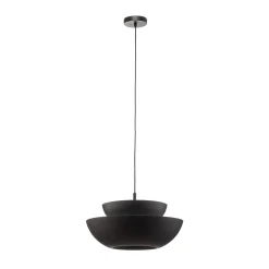 Lucande-riippuvalaisin Kellina, Ø 48 cm, musta, metallia