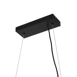 Lucande-riippuvalaisin Naelen, musta/harmaa, 125 cm, lasi, G9