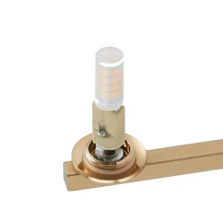 Lucande seinävalaisin Bidolo, messingin värinen, lasi, 12 cm, IP44