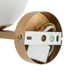 Lucande seinävalaisin Bidolo, messingin värinen, lasi, 12 cm, IP44
