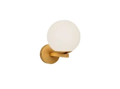 Lucande seinävalaisin Bidolo, messingin värinen, lasi, 12 cm, IP44