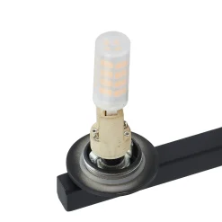 Lucande seinävalaisin Bidolo, musta, lasia, Ø 12 cm, IP44