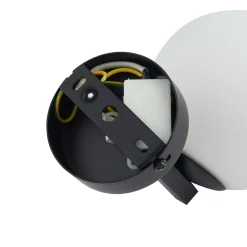 Lucande seinävalaisin Bidolo, musta, lasia, Ø 12 cm, IP44