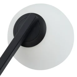 Lucande seinävalaisin Bidolo, musta, lasia, Ø 12 cm, IP44