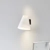 Lucande seinävalaisin Timido, valkoinen/musta, lasia, 16,5 cm korkeus