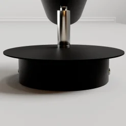 Lucande seinävalaisin Wibke, korkeus 24 cm, musta, kultainen, metallia