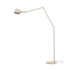Lucande Silka lattiavalaisin, 216 cm, beige, säädettävä, E27