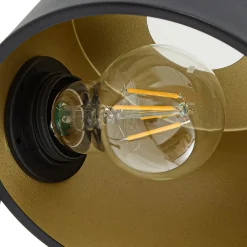Lucande Silka-seinävalaisin, 14 cm, musta, joustava, pistoke