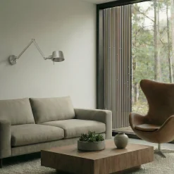 Lucande Silka-seinävalaisin, 91 cm, nikkeli, säädettävä, E27