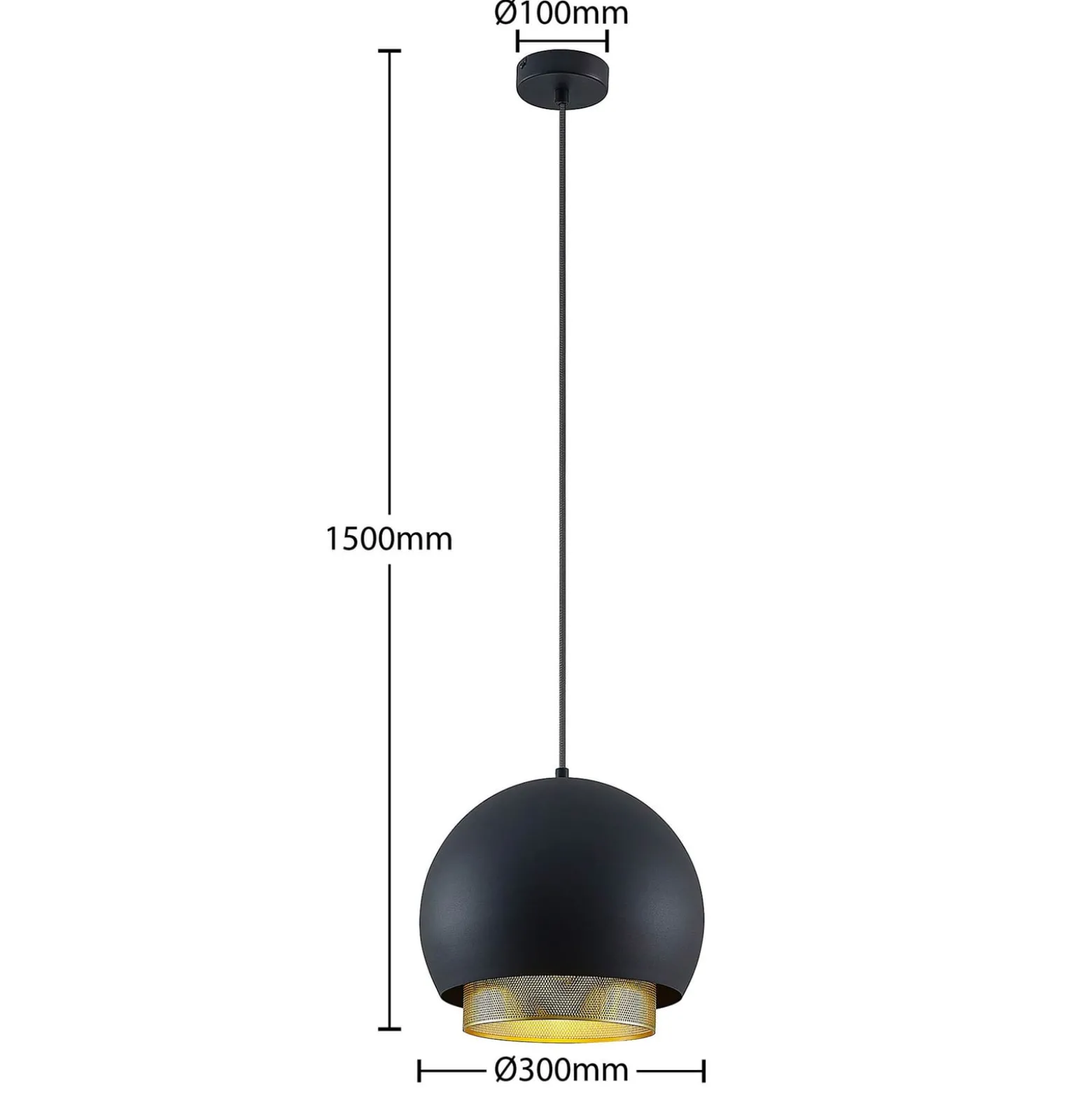 Lucande Sivanel -riippuvalo 1-lamppuinen, 30 cm