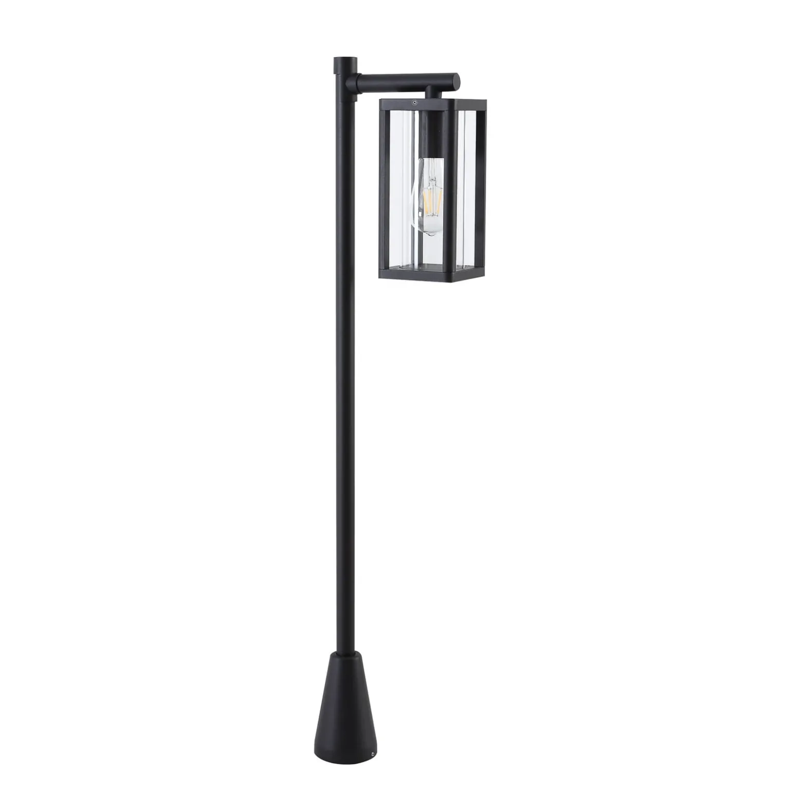 Lucande Siveta pylväsvalaisin, 100 cm korkea, musta, E27, IP65