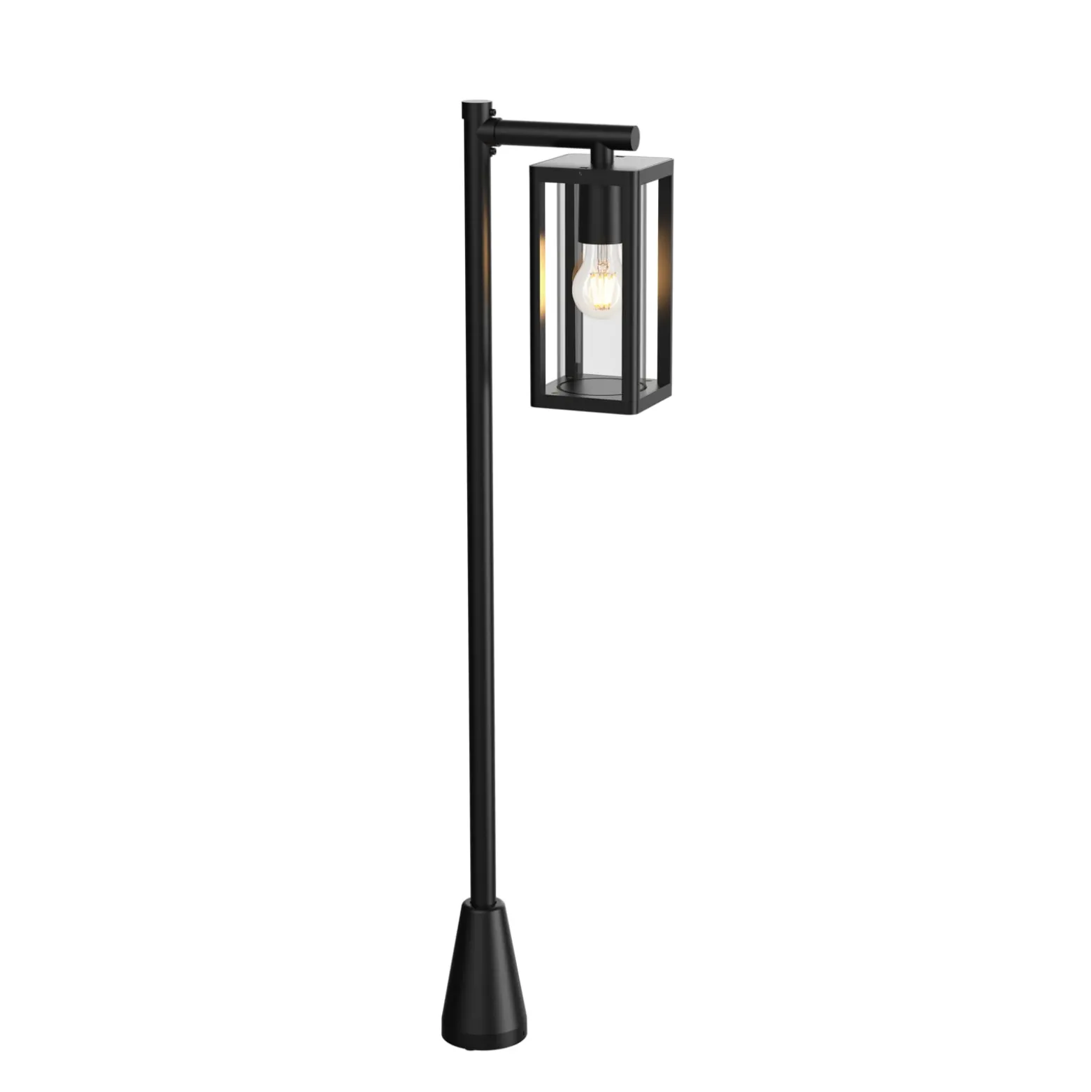 Lucande Siveta pylväsvalaisin, 100 cm korkea, musta, E27, IP65