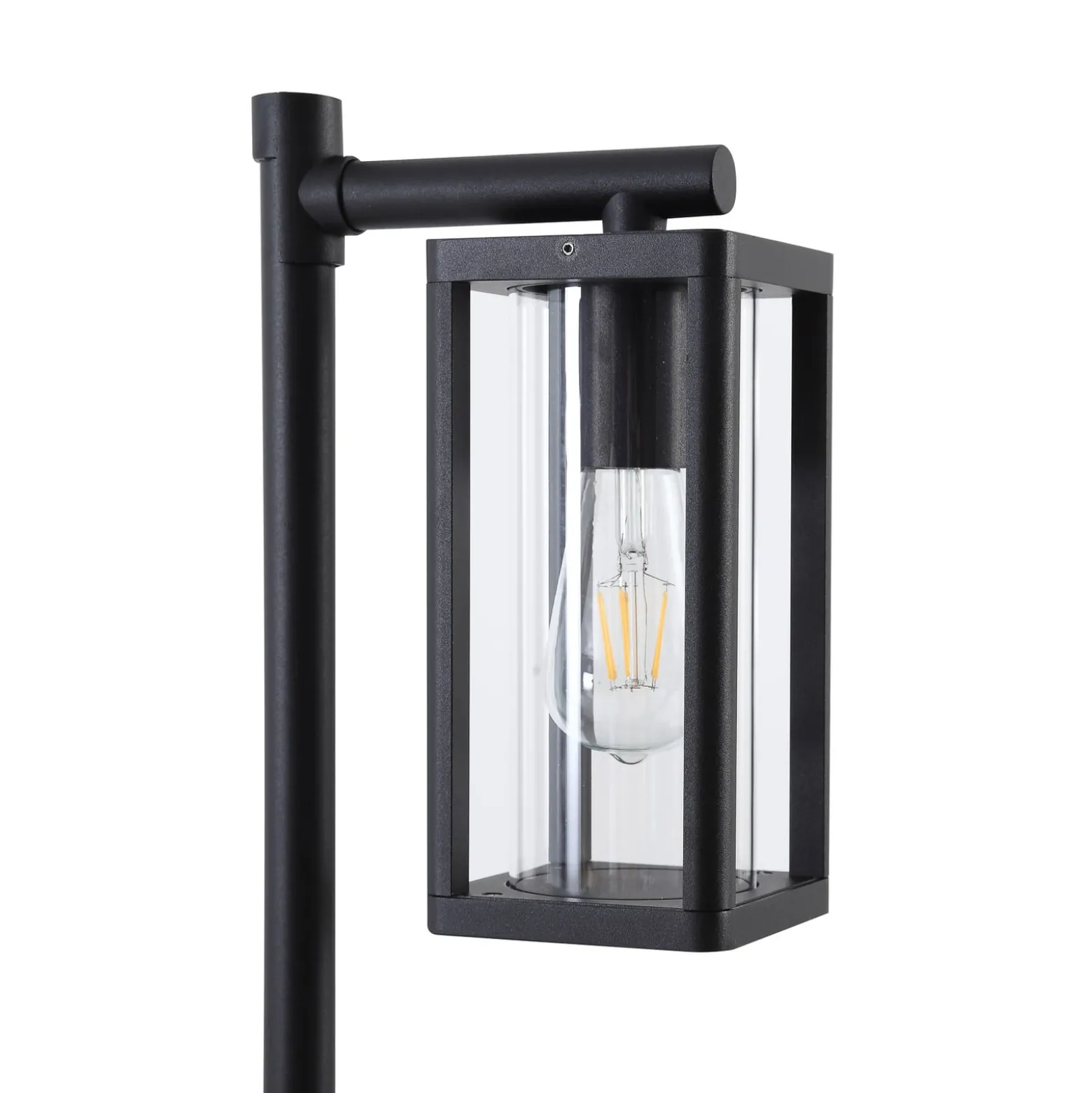Lucande Siveta pylväsvalaisin, 100 cm korkea, musta, E27, IP65