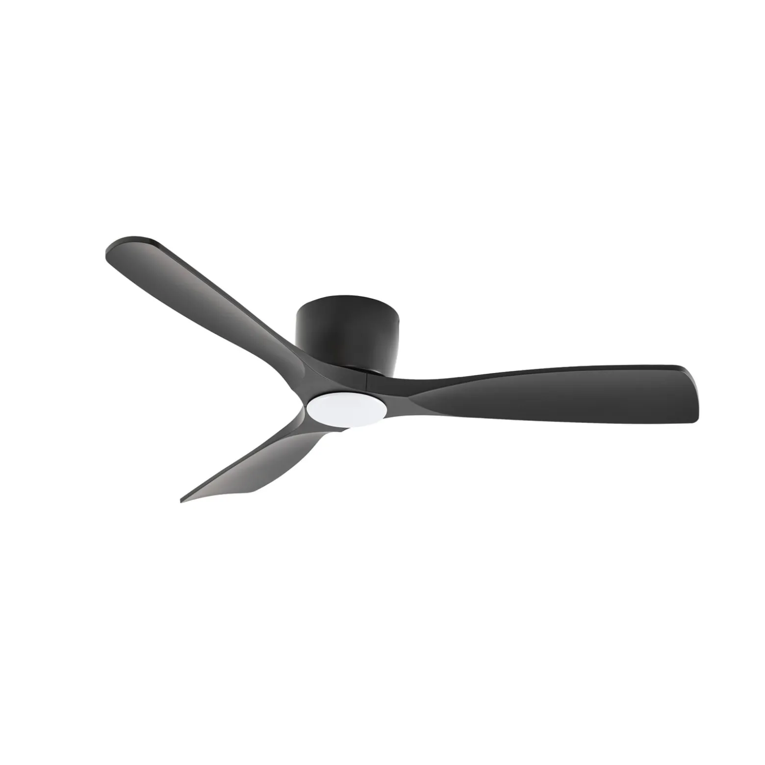 Lucande Smart LED-kattotuuletin Moneno, musta, DC, Tuya