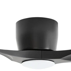 Lucande Smart LED-kattotuuletin Moneno, musta, DC, Tuya