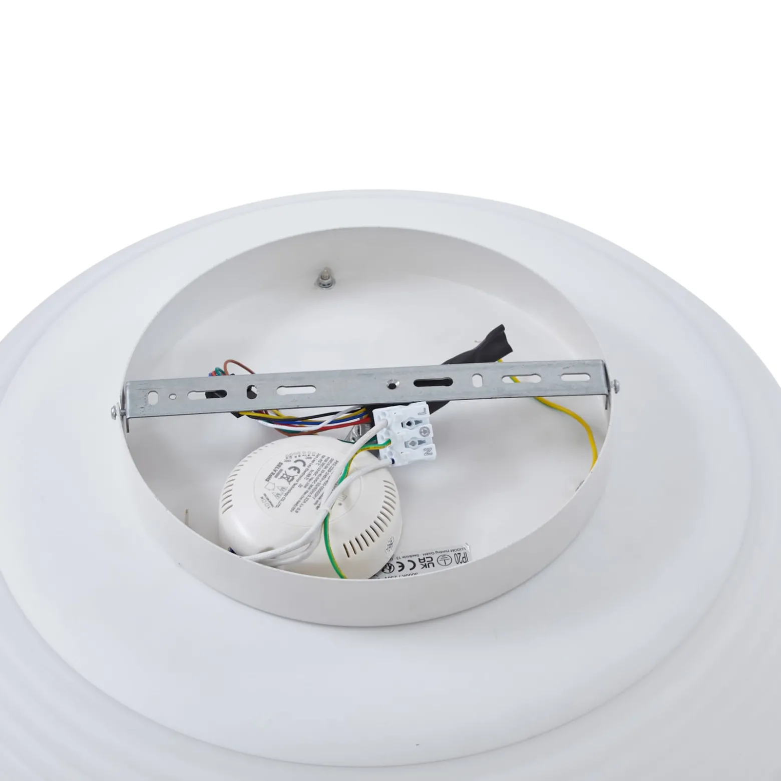 Lucande Smart LED kattovalaisin Bolti, valkoinen, RGBW, CCT, Tuya