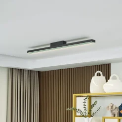 Lucande Smart LED kattovalaisin Leicy musta 5,8 cm RGB CCT