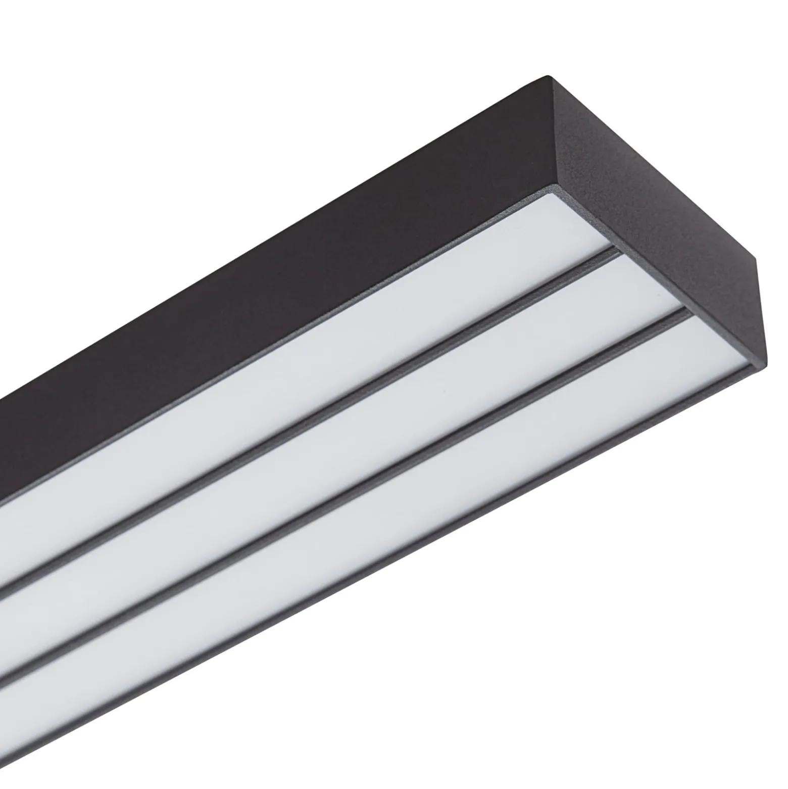Lucande Smart LED kattovalaisin Leicy musta 5,8 cm RGB CCT
