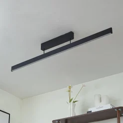 Lucande Smart LED-kattovalaisin Mylosh, musta, CCT, Tuya