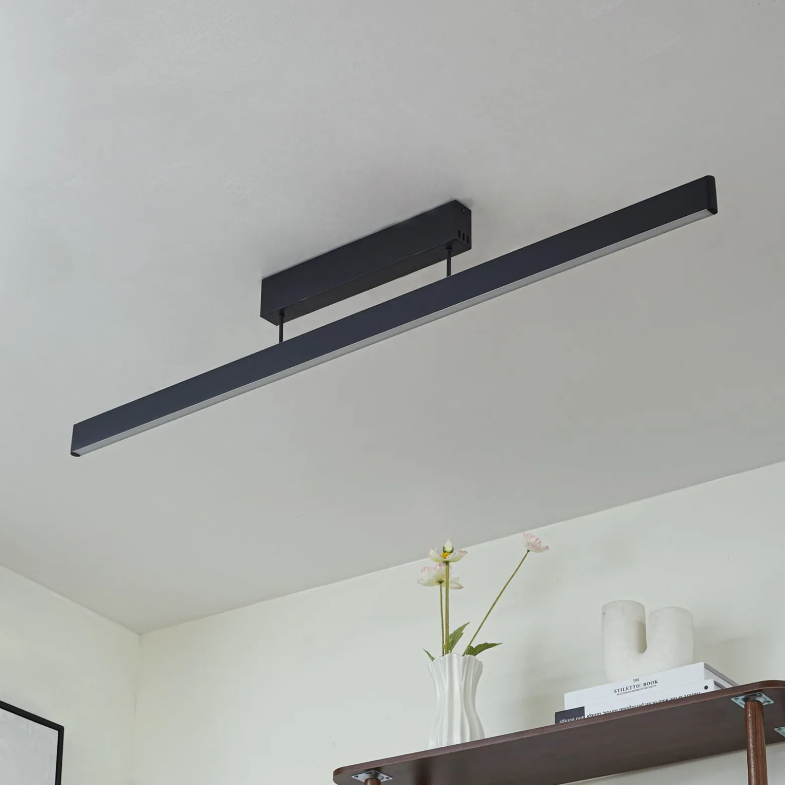 Lucande Smart LED-kattovalaisin Mylosh, musta, CCT, Tuya