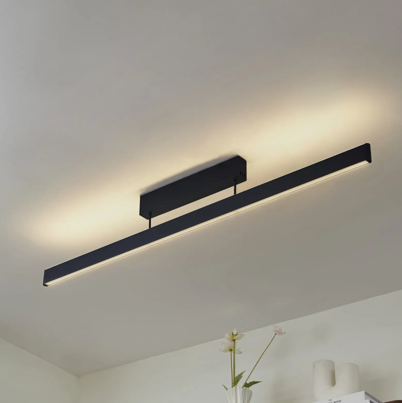 Lucande Smart LED-kattovalaisin Mylosh, musta, CCT, Tuya