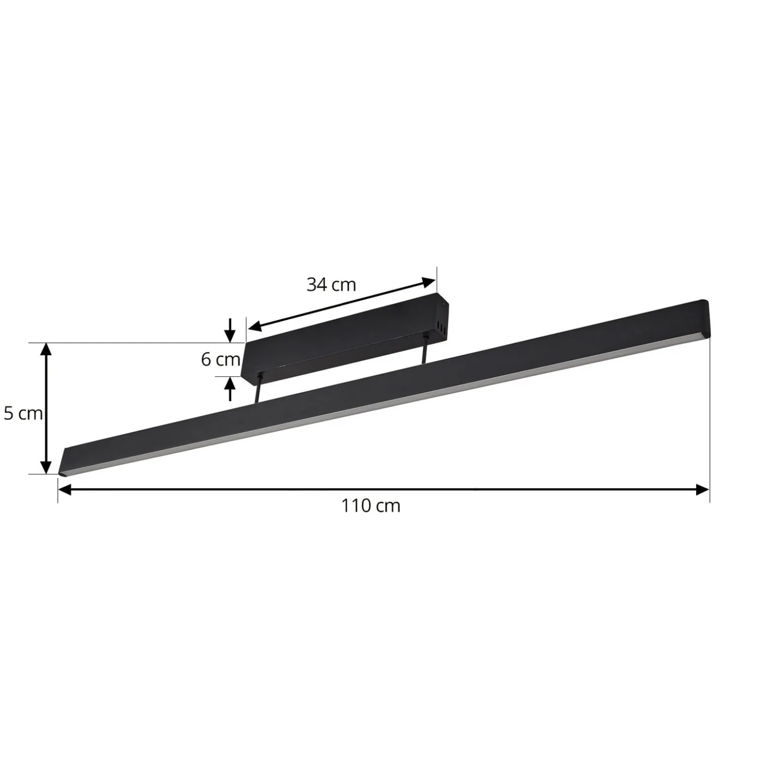 Lucande Smart LED-kattovalaisin Mylosh, musta, CCT, Tuya