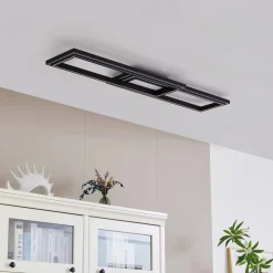 Lucande Smart LED-kattovalaisin Tjado 115 cm musta RGB CCT