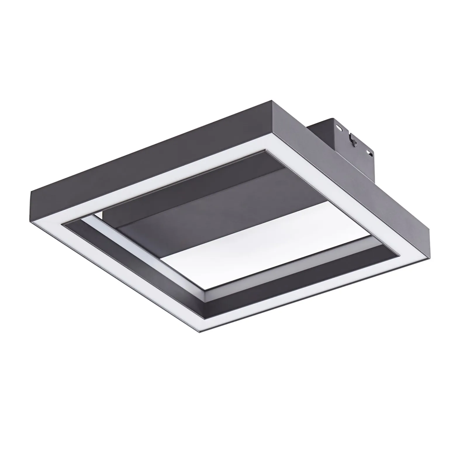 Lucande Smart LED-kattovalaisin Tjado, 30 cm, musta, RGBW