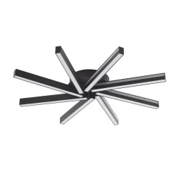 Lucande Smart LED-kattovalaisin Tjado, Ø70 cm, musta, RGBW