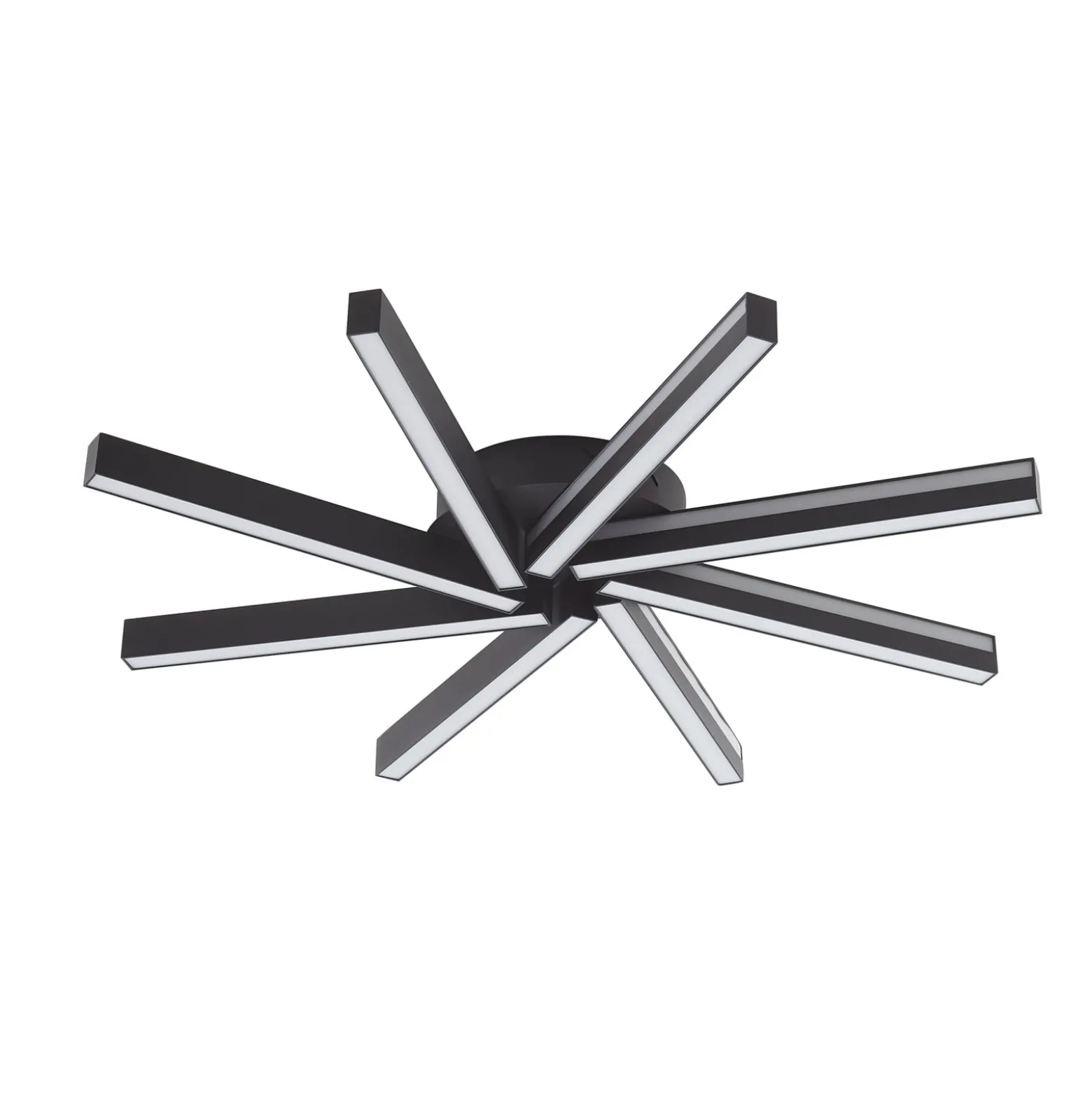 Lucande Smart LED-kattovalaisin Tjado, Ø70 cm, musta, RGBW