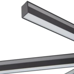 Lucande Smart LED-kattovalaisin Tjado, Ø70 cm, musta, RGBW